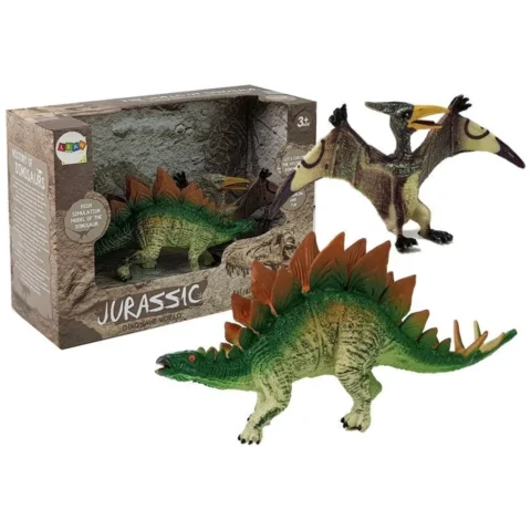 Zestaw Figurek Dinozaur Stegosaurus , Pteranodon