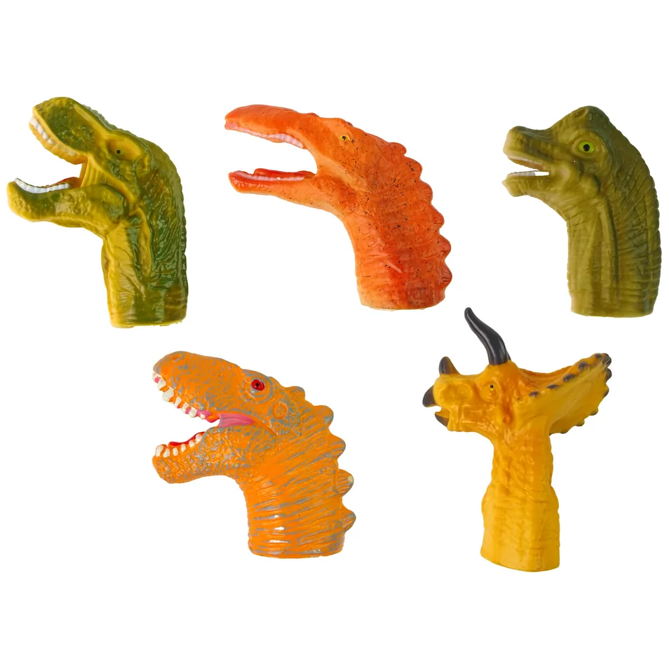 Pacynki na Palce Dinozaury Zwierzęta 5 Szt. - obrazek 2