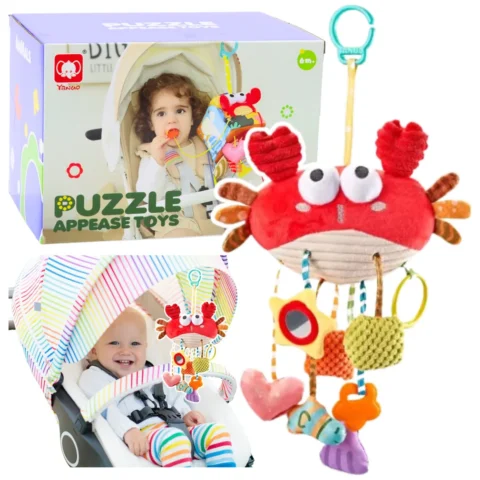 Zabawka Sensoryczna Zawieszka Do Łóżeczka Krab 9w1