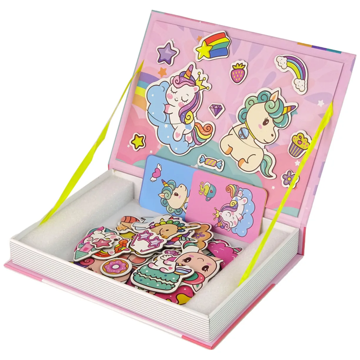 Magnetyczna Układanka Książka Jednorożce Puzzle Karty - obrazek 3