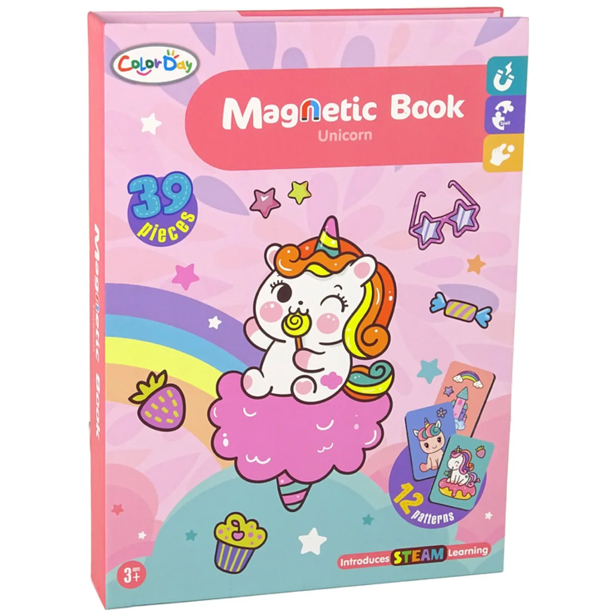 Magnetyczna Układanka Książka Jednorożce Puzzle Karty - obrazek 5