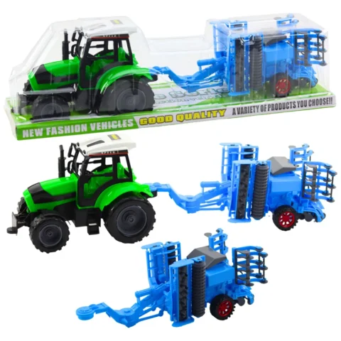 Zestaw Duży Traktor Rolniczy Brona Talerzowa Ruchoma