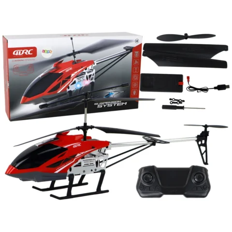 Helikopter RC Śmigłowiec Zdalnie Sterowany Na Pilot 70 cm Czerwony
