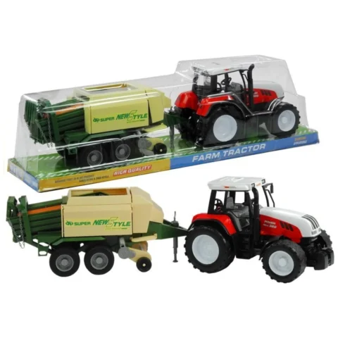 Duży Traktor z Przyczepą Maszyna Rolnicza 65 cm