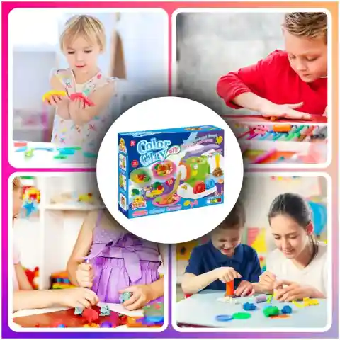 CIASTOLINA MAKARONOWA MASZYNKA ZESTAW KREATYWNY DLA DZIECI NA PREZENT