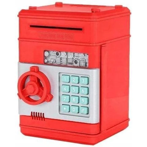 Duża Elektroniczna Skarbonka Sejf Bankomat na Monety Banknoty + PIN