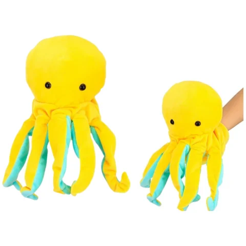 Pluszowa Maskotka Ośmiornica Żółta Pacynka 25 cm