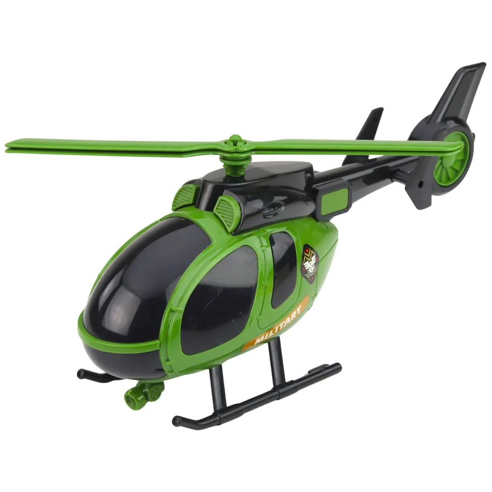 Zestaw Militarny Wojskowy Ciężarówka Laweta Auto Helikopter Światła Dźwięk - obrazek 4