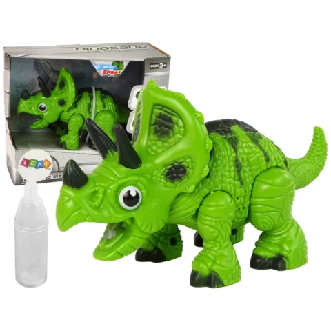 Interaktywny Dinozaur Triceratops Para Wodna Dźwięk Zielony