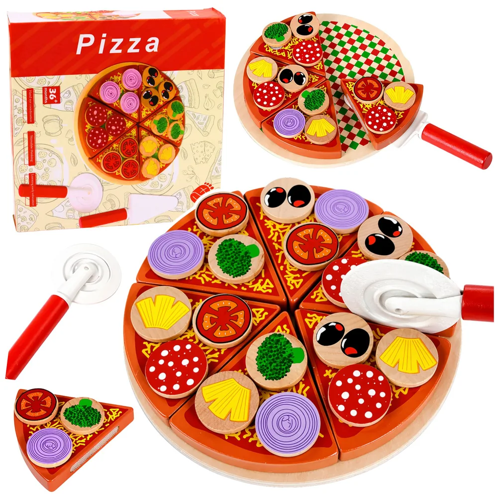 Drewniany Zestaw Do Krojenia Pizza Na Rzepy Kółko Do Krojenia Deska