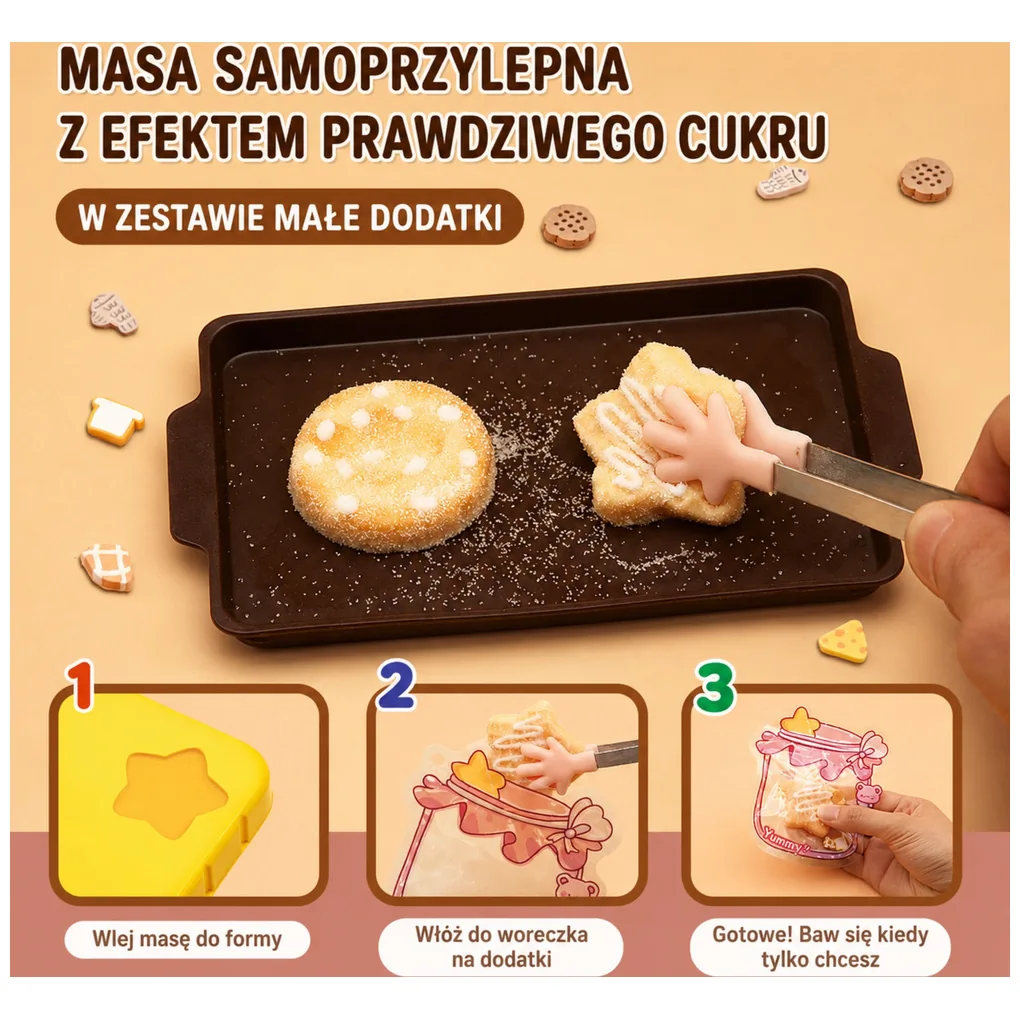 Zestaw Kreatywny Plastyczny Tworzenie Squishy Ozdobne Ciastka DIY - obrazek 4