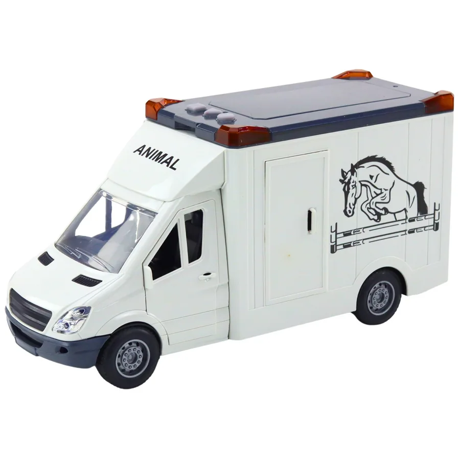 Auto Transporter Koni Otwierane Drzwi Światło Dźwięk Biały - obrazek 2