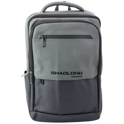 Plecak Miejski Biznesowy USB Kieszeń Na Laptopa Czarno Szary 16L 41cm
