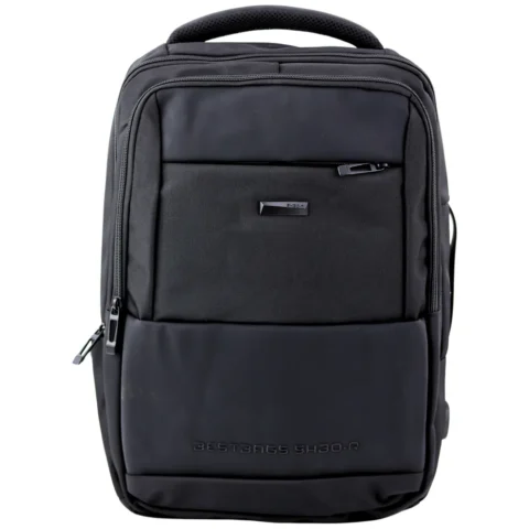 Plecak Miejski Biznesowy USB Pas Piersiowy Czarny 26L 45cm