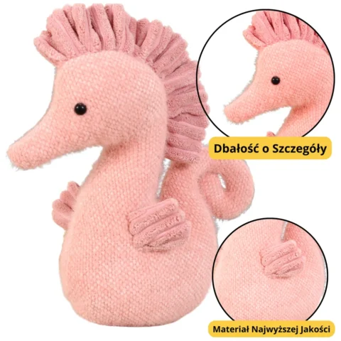 Maskotka Pluszowa Przytulanka Konik Wodny Różowy 25cm