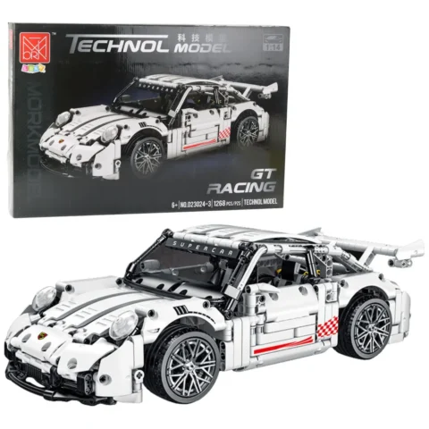 Klocki Konstrukcyjne Samochód GT Racing Biały 1:14 1268 el.