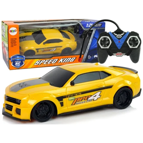 Zdalnie Sterowane Auto Sportowe 1:24 Wyścigi Żółty Przyciemniane Szyby