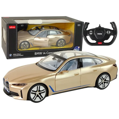 Auto BMW I4 Samochód Zdalnie Sterowany RC Rastar Złoty 1:14