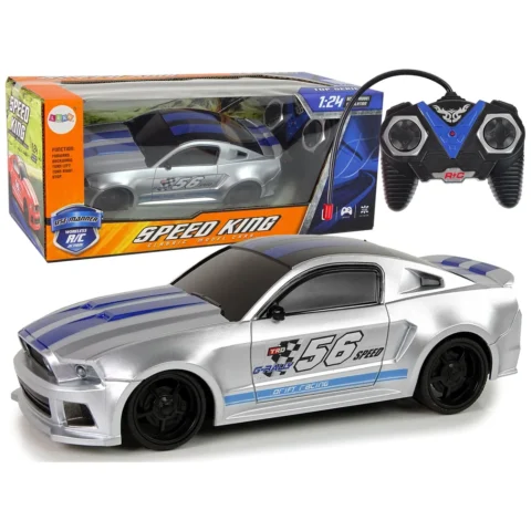 Sportowe Szybkie Auto Zdalnie Sterowane R/C Srebrne 1:24 Speed King