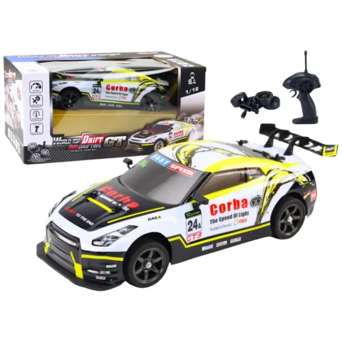 Auto Sportowe RC 1:16 Drift  Wymienne Koła Biało-Żółte