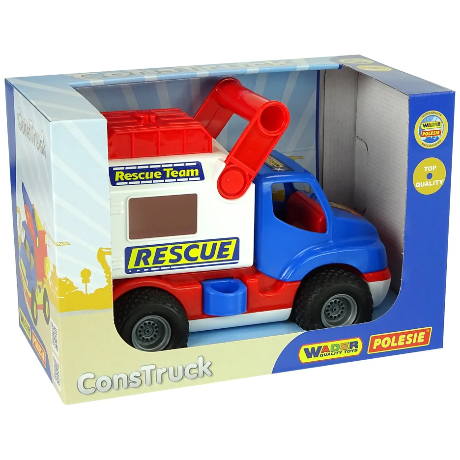 Samochód Ratowniczy Auto ConsTruck Niebiesko Biały Polesie 41937 - obrazek 5
