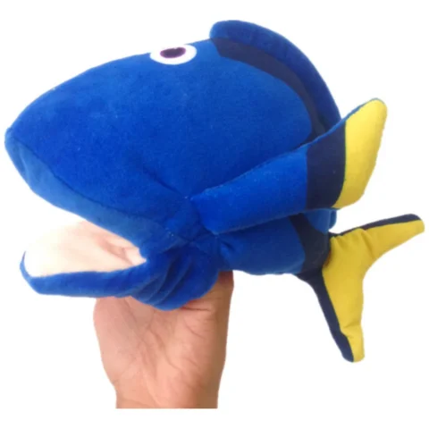 Pluszowa Maskotka Rybka Niebieska Pacynka 25 cm