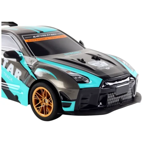 Duże Auto Sportowe Zdalnie Sterowane 1:10 Turkusowo- Czarne