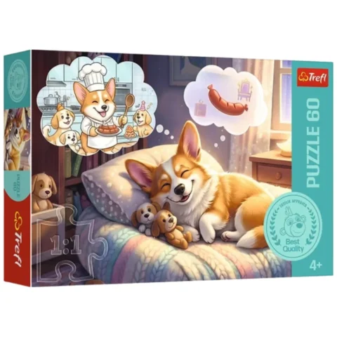 Puzzle - 60 - Corgi w krainie snów - Trefl 17434