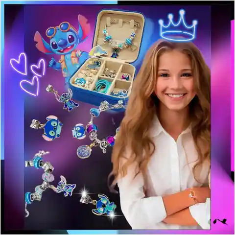 ZESTAW DO ROBIENIA BRANSOLETEK NASZYJNIKÓW Do Biżuterii LILO i STICH STITCH Informacje dot. bezpieczeństwa i zgodności produktu: Do użytku pod bezpośrednim nadzorem osoby dorosłej, Nie nadaje się dla dzieci w wieku poniżej 36 miesięcy