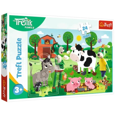 Puzzle - 24 Maxi - Rodzina Treflików - Trefliki na wsi - Trefl 14361