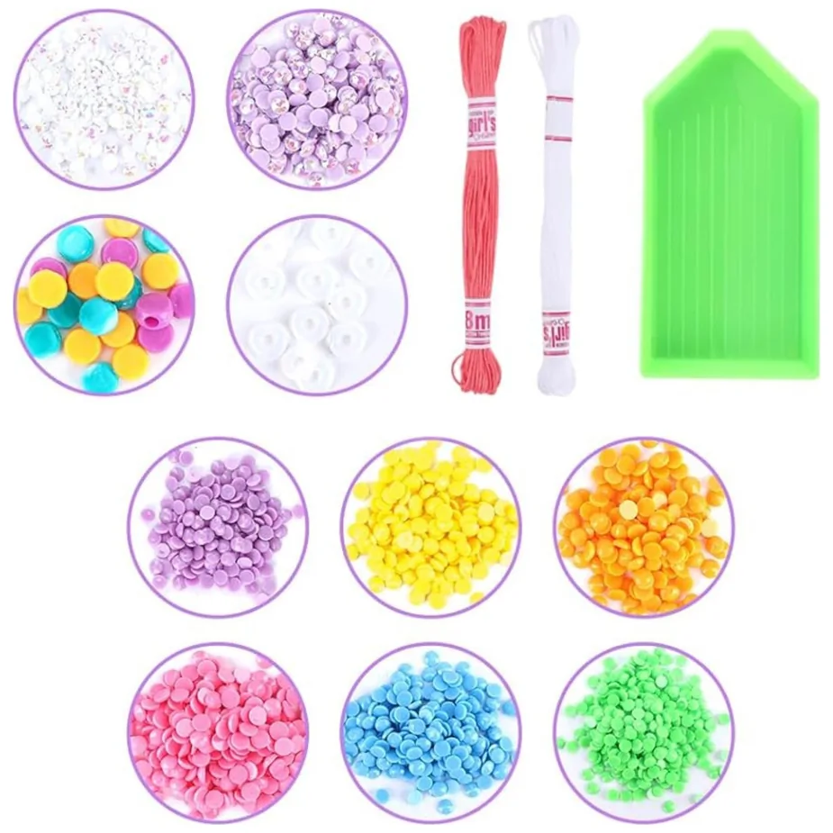 Zestaw Kreatywny do Robienia Bransoletek DIY Diamenciki Wyklejanie - obrazek 3