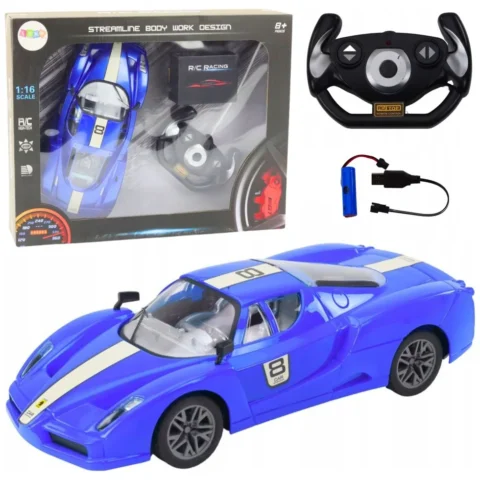 Auto Sportowe Zdalnie Sterowane Na Pilota 1:16 R/C Niebieskie