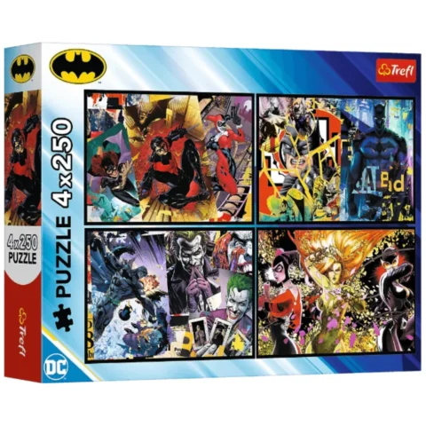 Puzzle - 4x250 - Batman w akcji - Trefl 13310