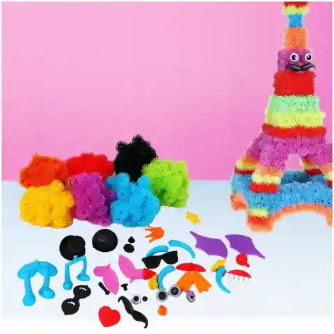 RZEPY CZEPY KLOCKI KREATYWNE KOLOROWE 900+ XXL MEGA ZESTAW ZABAWKA PREZENT Wysokość produktu: 30 cm