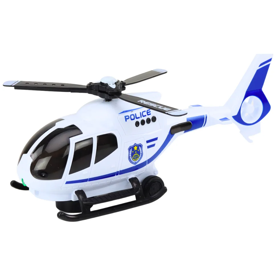 Helikopter Policyjny Śmigłowiec Jeżdżący Światła Dźwięki - obrazek 2