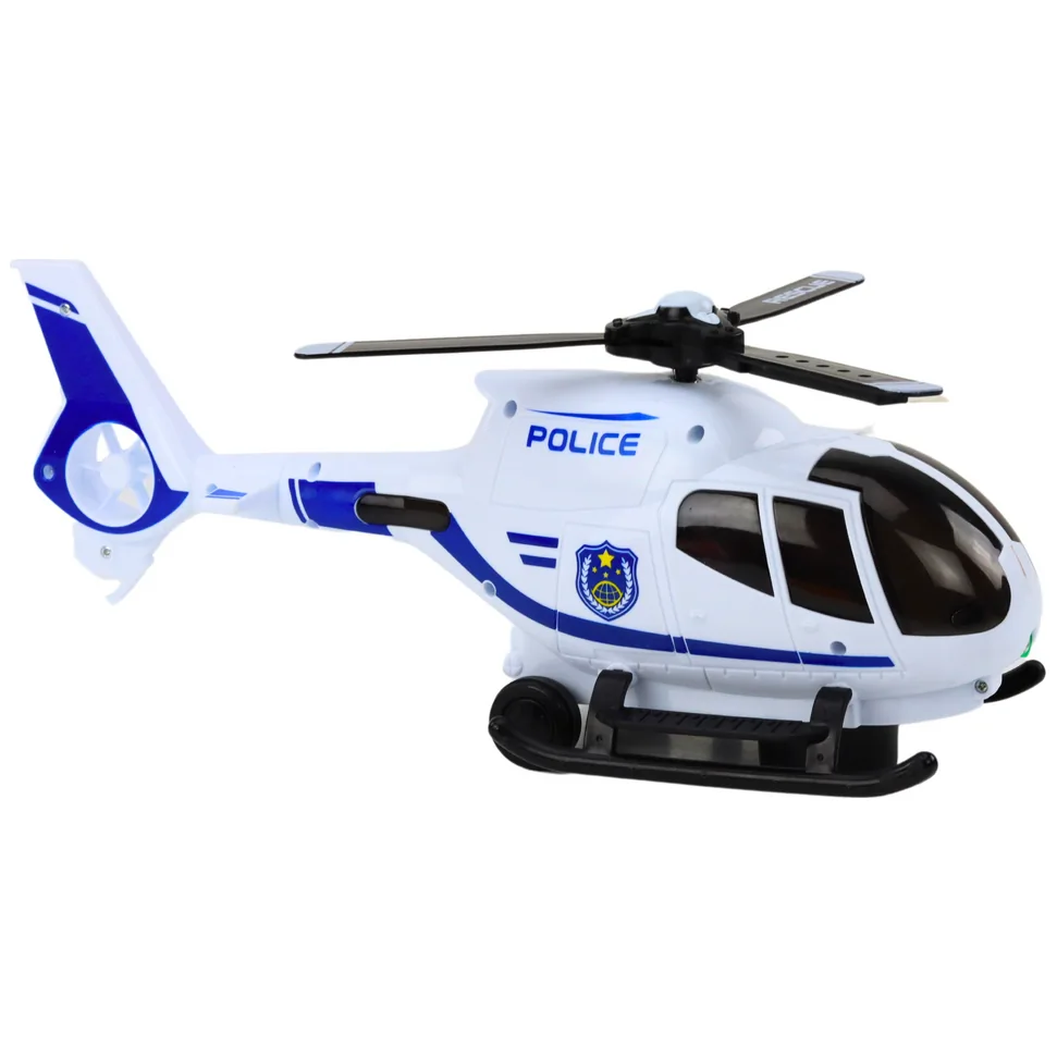 Helikopter Policyjny Śmigłowiec Jeżdżący Światła Dźwięki - obrazek 3