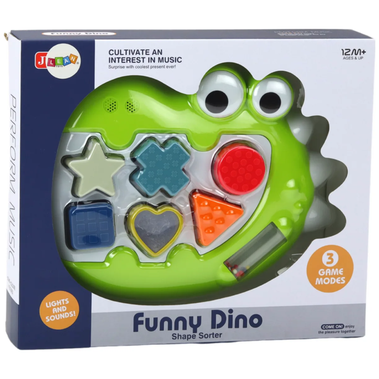 Sorter Dinozaur Sensoryczny Grający Melodie Układanka Dla Najmłodszych - obrazek 4