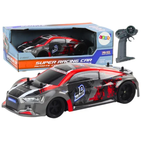 Autko Zdalnie Sterowane RC 1:18 Gumowe Koła Drift Czerwony