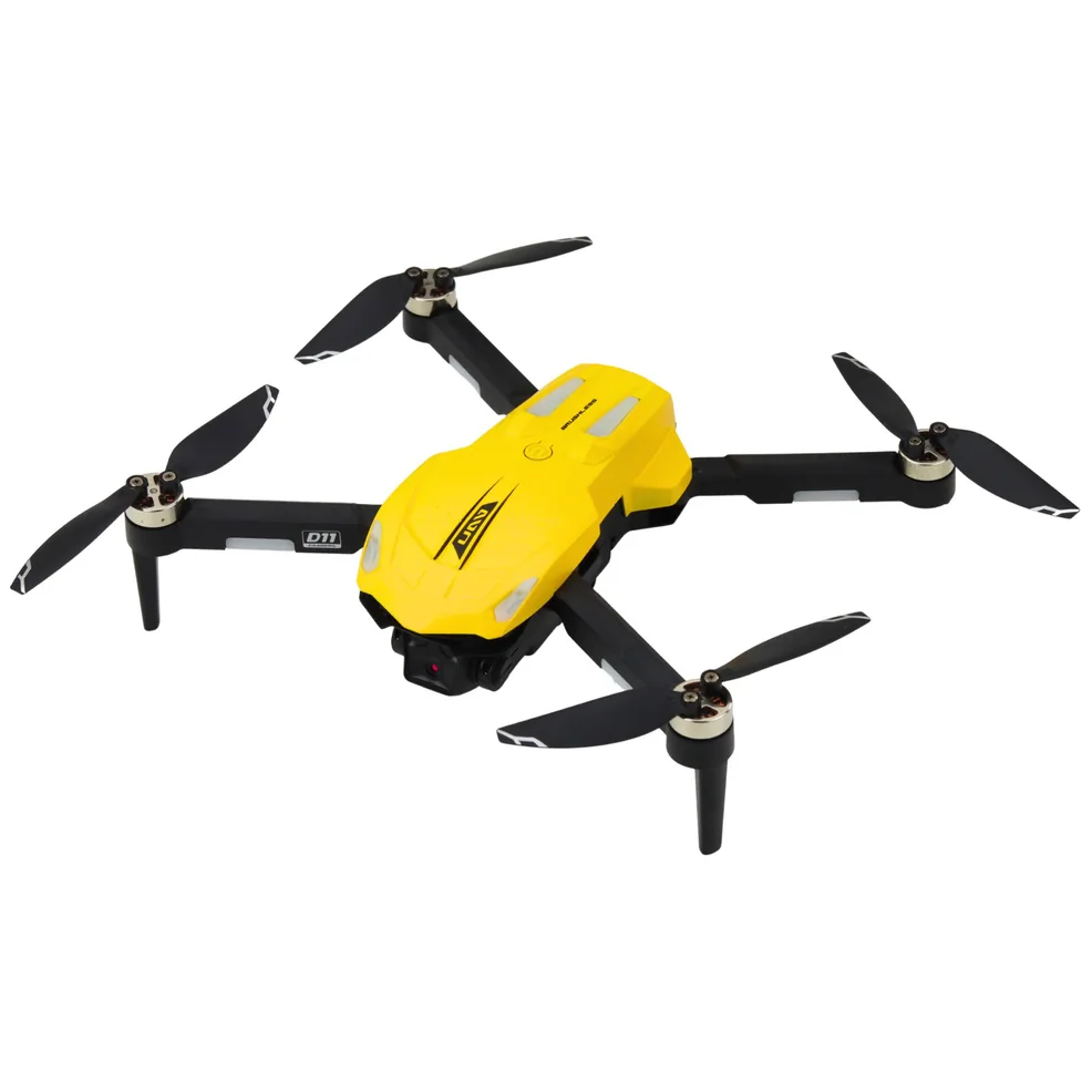 Dron D11 Zdalnie Sterowany Kamera HD WIFI Sterowanie Gestami Pilot Żółty - obrazek 2