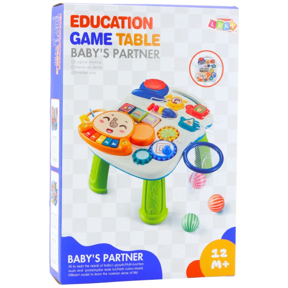 Stolik Interaktywny Edukacyjny Dla Malucha Światła Dźwięki Pastelowy 6w1 - obrazek 3