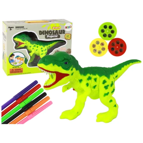 Projektor Dinozaur + Pisaki 18 Obrazków Malowanie