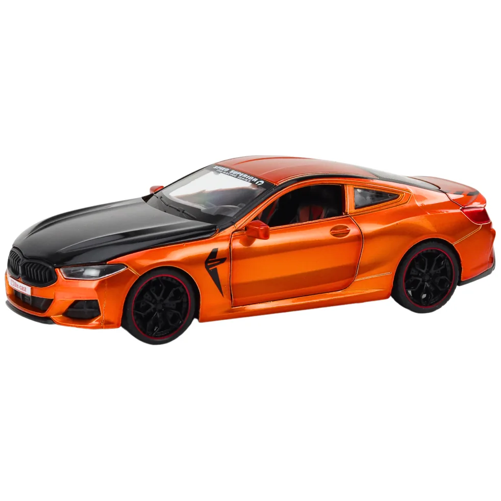 Auto Sportowe Metalowe Napęd Frykcyjny Otwierane Elementy 1:24 Pomarańczowe - obrazek 3