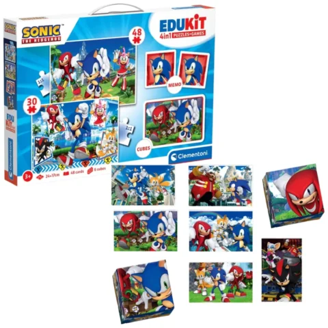 Zestaw Edukacyjny Puzzle Memo Klocki SONIC Clementoni 18318