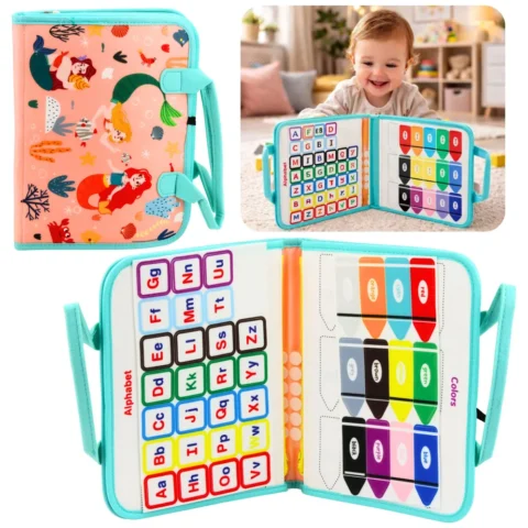 Filcowa Książeczka Edukacyjna Manipulacyjna Sensoryczna Syrenki Walizka