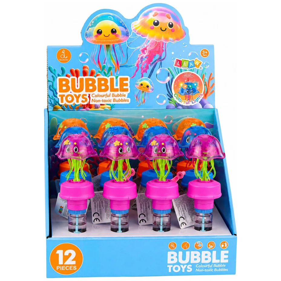 Bańki Mydlane Z Meduzą Rusza Mackami Korbka Migające Światła LED 40ML - obrazek 6