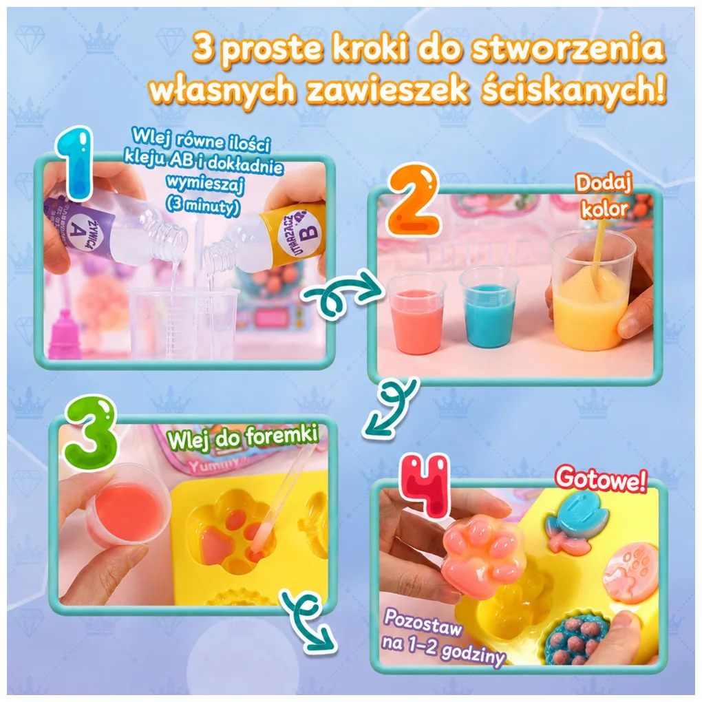 Zestaw Kreatywny Plastyczny Tworzenie Squishy Ozdobne Króliczek Deserki DIY - obrazek 3