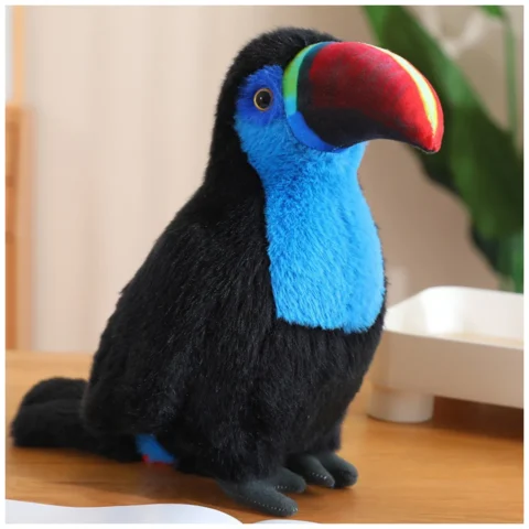 Pluszowy Ptak Tukan Pluszak Maskotka Przytulanka Niebieski 30cm