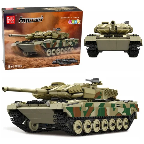 Klocki Konstrukcyjne Czołg Wojskowy Leopard Zdalnie Sterowany RC 1100 el.