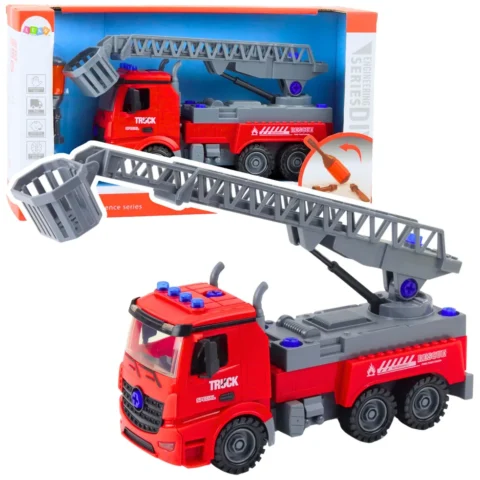 Straż Pożarna Wóz Do Rozkręcania DIY Śrubokręt Czerwony