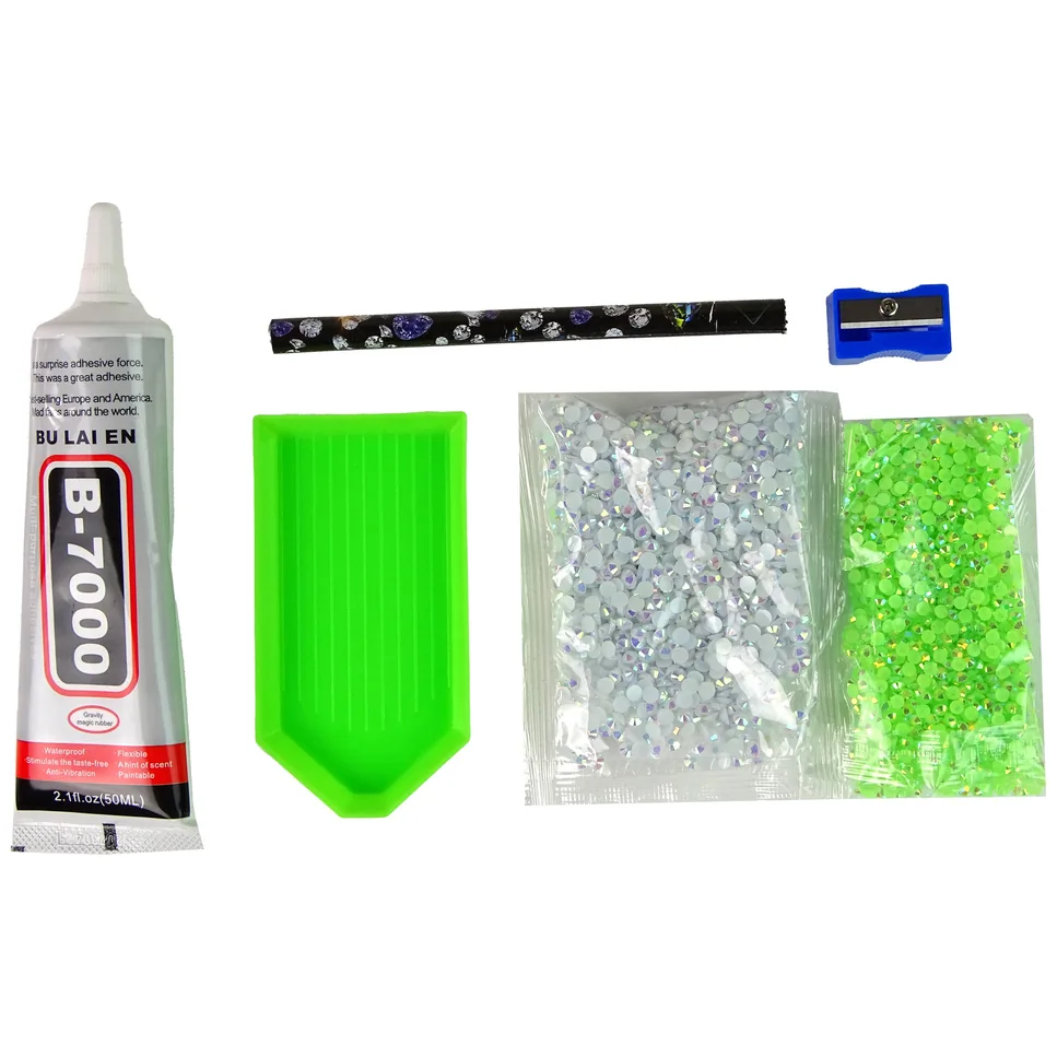Zestaw Jednorożec DIY Diamenty Kryształki Zielony - obrazek 4